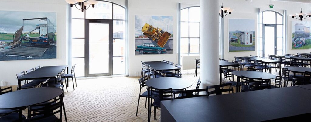 Installation View, Paintings by Allan Otte commissioned by Erhvervs- og Byggestyrelsen (Danish Enterprise And Construction Authority)