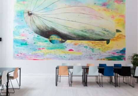 The Zeppeliner, Danish Competition and Consumer Authority, 2015, Acrylic on wall , 4 x 7 m