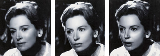 Christian Skeel Deborah Kerr 2007 oil on canvas total size: approx. 180 x 150 cm, 9 parts each element 60 x 45 cm (detail)