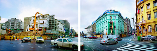 Kristina Lenard in collaboration with Michael Johansson BERLIN-ZAGREB 2005 C-print 35 x 107 cm (two elements) edition 4/8 (+ 2 A.P.)