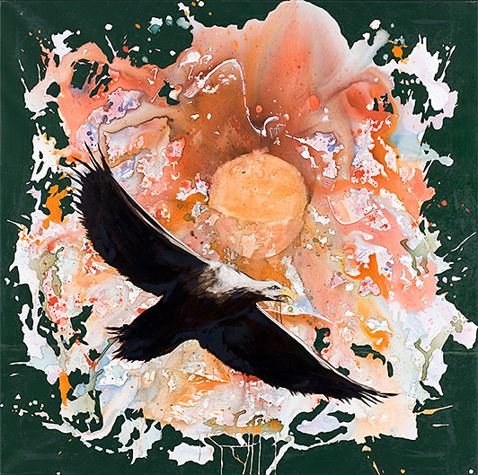 Anders W. Ø. Larsen Shield 2007 oil and acrylic on canvas 160 x 160 cm