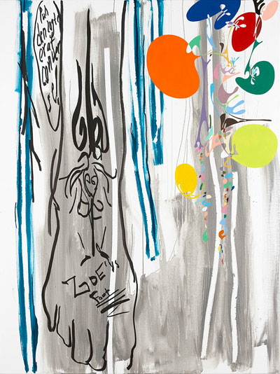 Claus Carstensen and Nils Erik Gjerdevik Untitled 2005 oil, acrylic and indian ink on canvas 180 x 135 cm