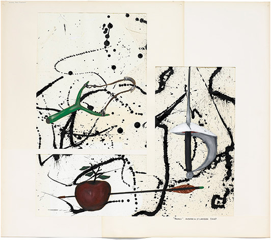 Anders W. Ø. Larsen Games 2007 oil on paper 75 x 74 cm