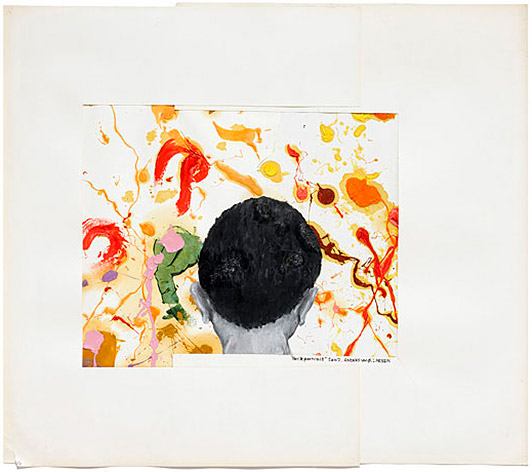 Anders W. Ø. Larsen Neckportrait 2007 oil on paper 75 x 74 cm
