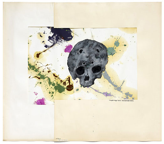 Anders W. Ø. Larsen Trephinings 2007 oil on paper 75 x 74 cm