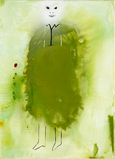 Kathrine Ærtebjerg Hun var faldet ned 2005 oil, spray, acrylic on canvas 45 x 55 cm
