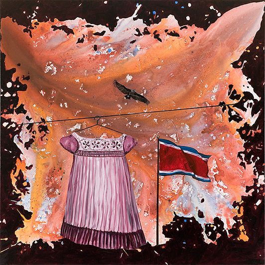 Anders W. Ø. Larsen Monkey Fingers 2007 oil and acrylic on canvas 160 x 160 cm