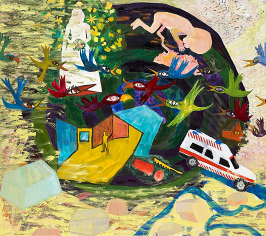Linda Bjørnskov Ingen steder alle steder 2005 oil on canvas