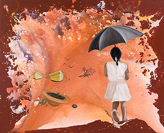 Anders W. Ø. Larsen Black Eggs 2007 oil and acrylic on canvas 180 x 220 cm