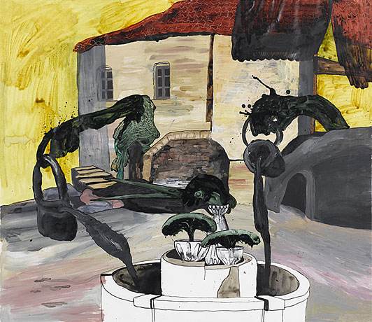 Mie Mørkeberg Brønden 2006 Indian ink and white acrylic on paper 71 x 81 cm