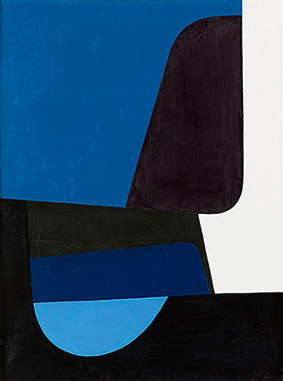 Ib Geertsen Komposition, bevægelse August-september 1951 oil on canvas 130 x 150 cm