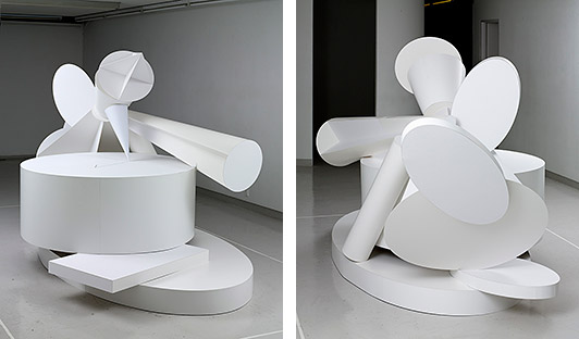 Øivind Nygård Tegneren 2007 card board, wooden mouldings and MDF h. 280 cm, w.120 cm, l. 300 cm
