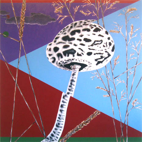 Anders W. Ø. Larsen Broken Chapter 2005 collage, oil and acrylic on canvas 160 x 160 cm