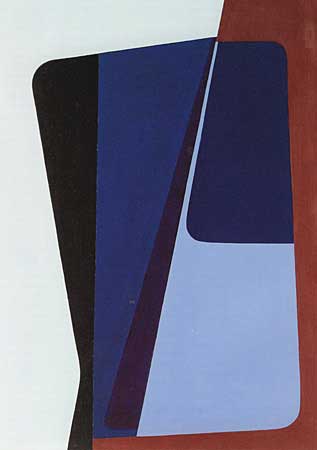 Ib Geertsen Blå komposition 1955 oil on canvas 100 x 80 cm