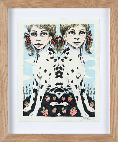 Julie Nord Mærkværdigheder 1 2005 water colour and Indian Ink on paper 55 x 45 cm