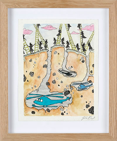 Julie Nord Mærkværdigheder 2 2005 water colour and Indian Ink on paper 55 x 45 cm