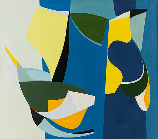 Ib Geertsen Blå bevægelse 1958 oil on canvas 116 x 81 cm