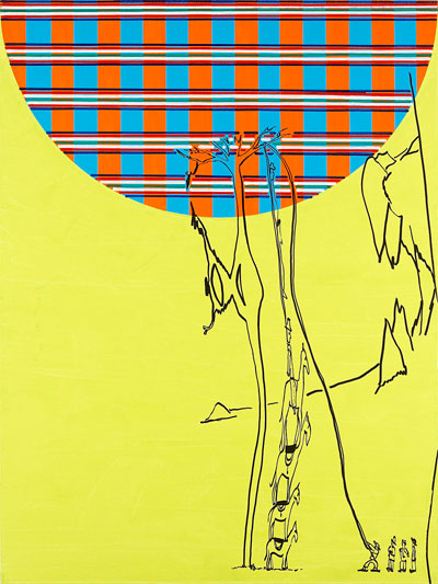 Claus Carstensen and Nils Erik Gjerdevik Untitled 2005 oil, acrylic and indian ink on canvas 180 x 135 cm