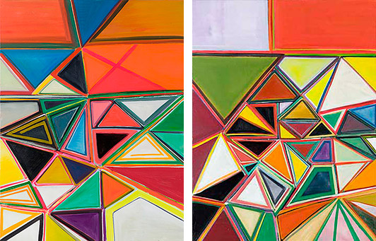 left: Anna Sørensen Untitled 2006 oil and acrylic on canvas 170 x 130 cm right: Anna Sørensen 2006 oil and acrylic on canvas 170 x 130 cm
