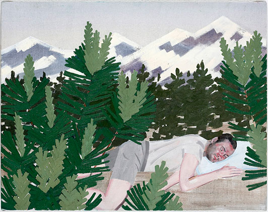 Lise Blomberg Andersen På ferie I Alperne 2005 oil and acrylic on canvas 35 x 45 cm
