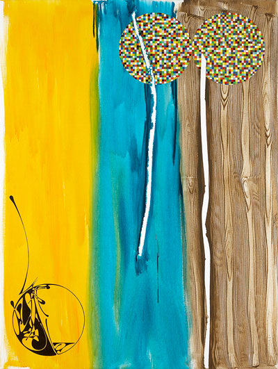 Claus Carstensen and Nils Erik Gjerdevik Untitled 2005 oil, acrylic and indian ink on canvas 180 x 135 cm