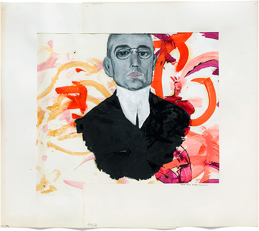 Anders W. Ø. Larsen Poet 2007 oil on paper 75 x 74 cm