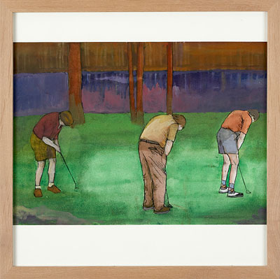 Lærke Lauta Karl, Bosse og Per Christian 2005 mixed media on paper 30 x 20 cm