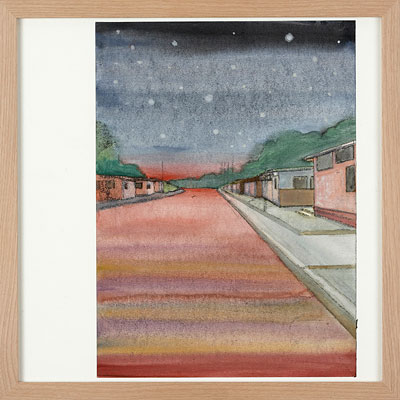 Lærke Lauta Natlys 2005 mixed media on paper 30 x 20 cm