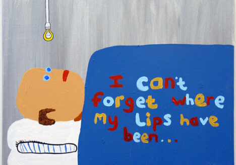 Harry Pye (in collaboration with Rowland Smith): Sleepless in Slagelse. 2008, acrylic on canvas, 40 x 50 cm