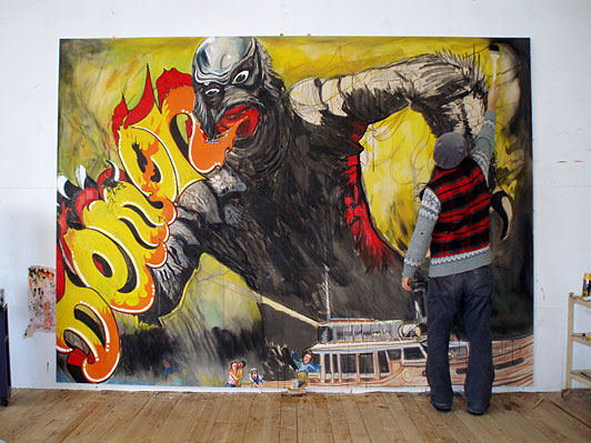 James Jessop: Demon’s Theme. 2008, oil and acrylic on canvas, 250 x 342 cm