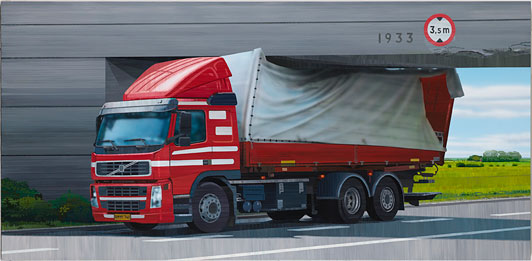 Allan Otte Klemt (Squeezed) 2007 acrylic on board 122 x 250 cm