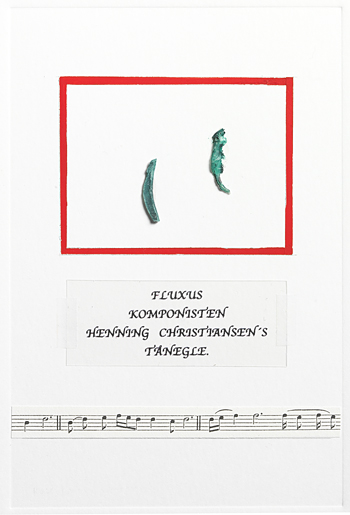 Christian Vind Fluxuskomponisten Henning Christiansens tånegle 2008 collage on paper 26,4 x 18 cm from Ekstrakt 1