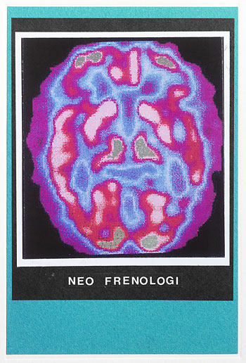 Christian Vind Neo frenologi 2008 colour photocopy and collage on paper 26,4 x 18 cm from Ekstrakt 4