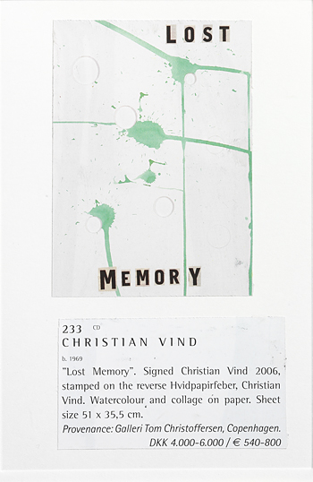 Christian Vind Lost memory 2008 collage on paper 26,4 x 18 cm from Ekstakt 4