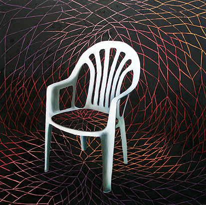 Krista Rosenkilde Tekno 2008 oil on canvas 150 x 150 cm