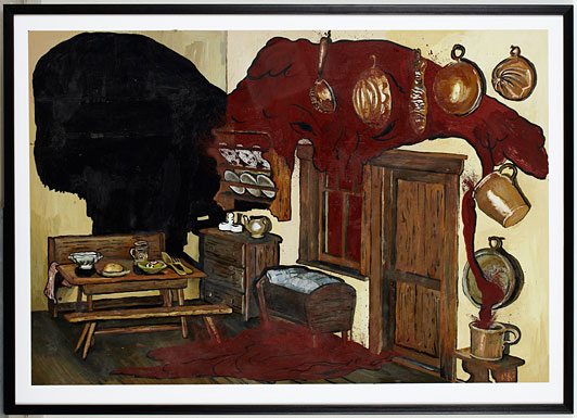 Mie Mørkeberg Untitled 2009 Indian Ink and acrylic on paper approx. 80 x 110 cm Purchased by the Danish Arts Foundation