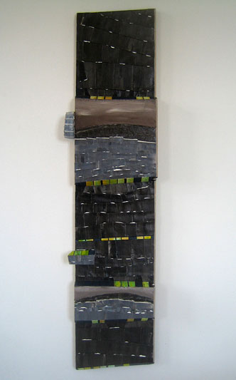 Jens Peder Søndberg bølgemaskine by night 2008 blandede medier på plade 135 x 32 cm
