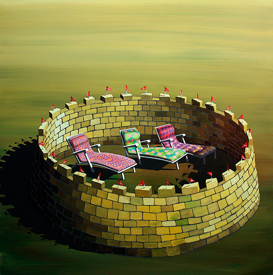 Krista Rosenkilde Danmark Dejligst (Denmark At Its Best) 2007 oil and acrylic on canvas 130 x 130 cm