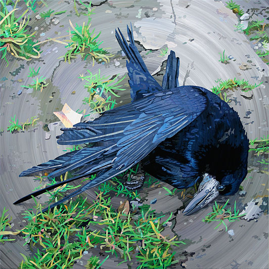 Allan Otte Fugl 2009 acrylic on board 100x100 cm