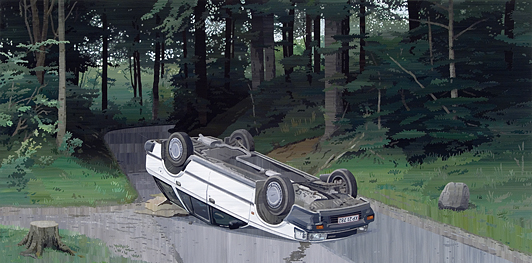 Allan Otte Omvendt 2008 acrylic on board 122 x 250 cm