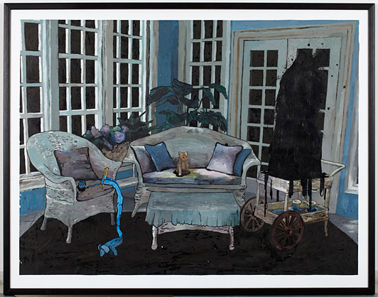 Mie Mørkeberg Untitled 2009 Indian Ink and acrylic on paper approx. 85 x 110 cm