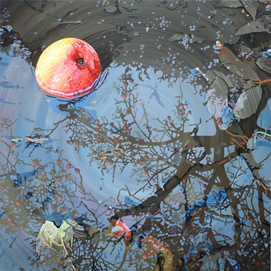 Allan Otte Frugt 2009 acrylic on board 100x100 cm