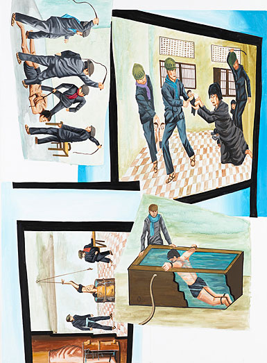 Claus Carstensen Vann Nath I 2007 acrylic on canvas 180 x 130 cm