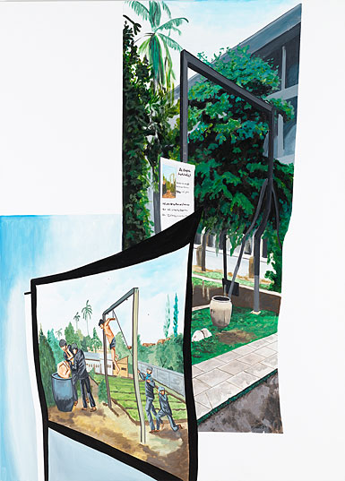Claus Carstensen Vann Nath II 2007 acrylic on canvas 180 x 130 cm