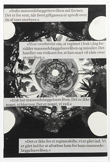 Christian Vind Masseødelæggelsesvåben 2008 collage on paper 26,4 x 18 from Ekstrakt 3