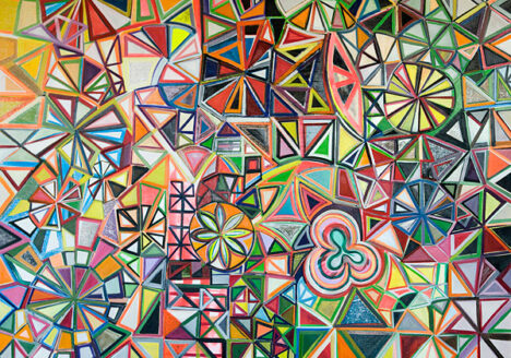Anna Sørensen: U.T. 2009, oil and acrylic on canvas, 180x250 cm