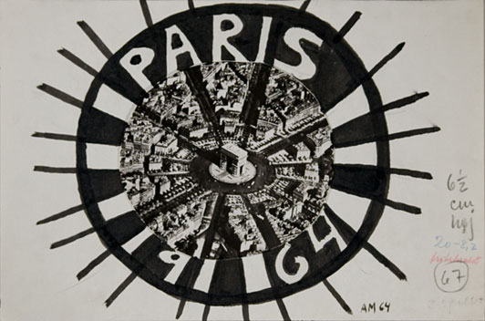 Albert Mertz untitled 1964 collage 19,5 x 18,5 cm Collage made for the magazine Louisiana Revy