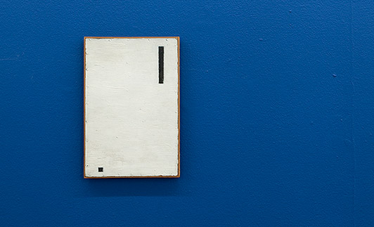 Richard Winther: Untitled. Oil on board, 1948, 20 x 30 cm. Click on the image to view the back of the painting