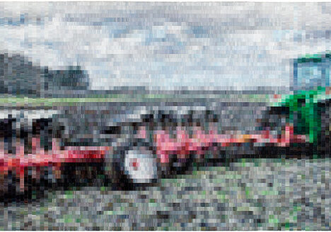 Allan Otte: Furer (1:3). 2012, acrylic on board, 57,7 x 173,2 cm (1m2).