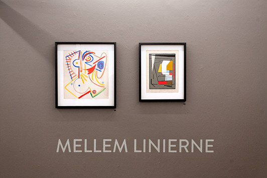 1 Installation view MELLEM LINIERNE Galleri Tom Christoffersen, 2011